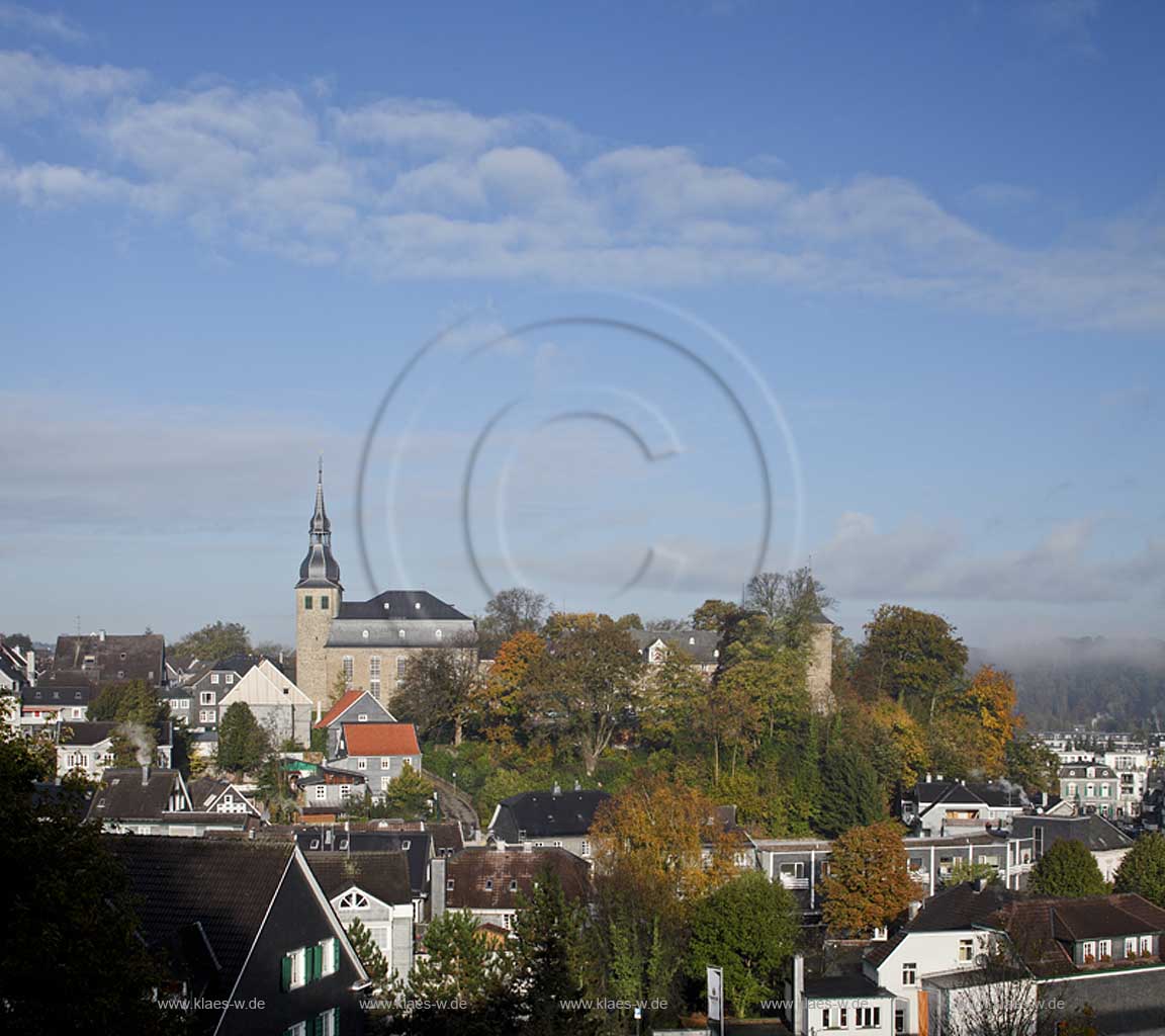 Hueckeswagen Blick zum Schlossberg mit Puluskirche nund Schloss; Hueckeswagen,view to Pauluschurch and castle