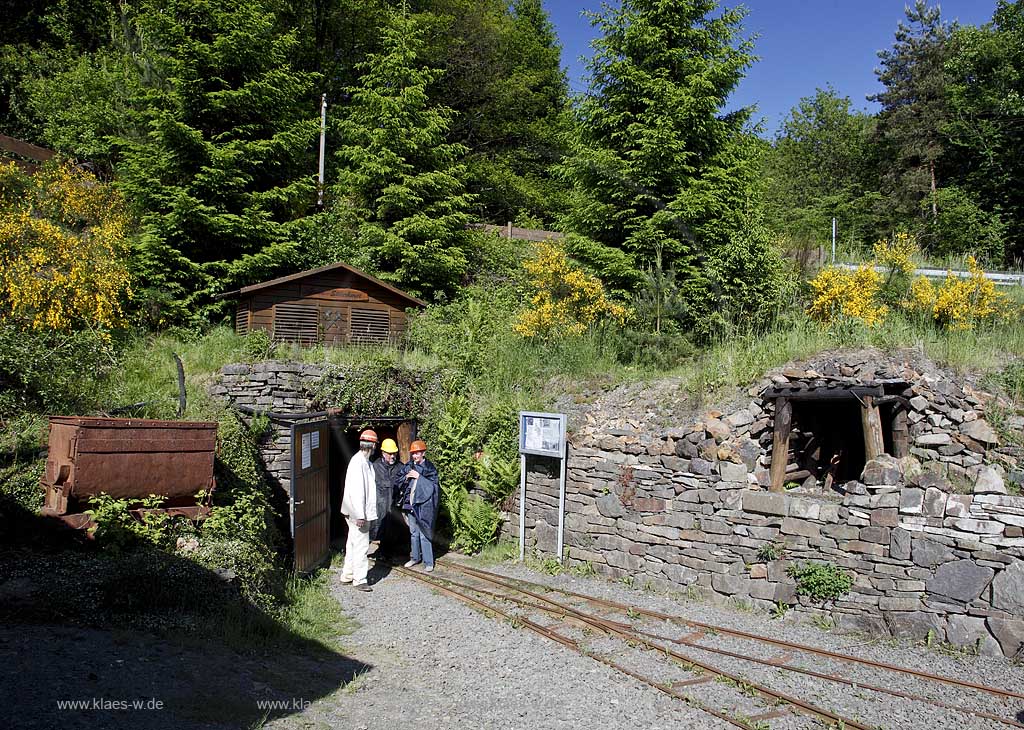 Windeck Oettershagen, Eingang zum Besucherbergwerk Grube Silberhardt; entry to the public mine Grube Silberhardt