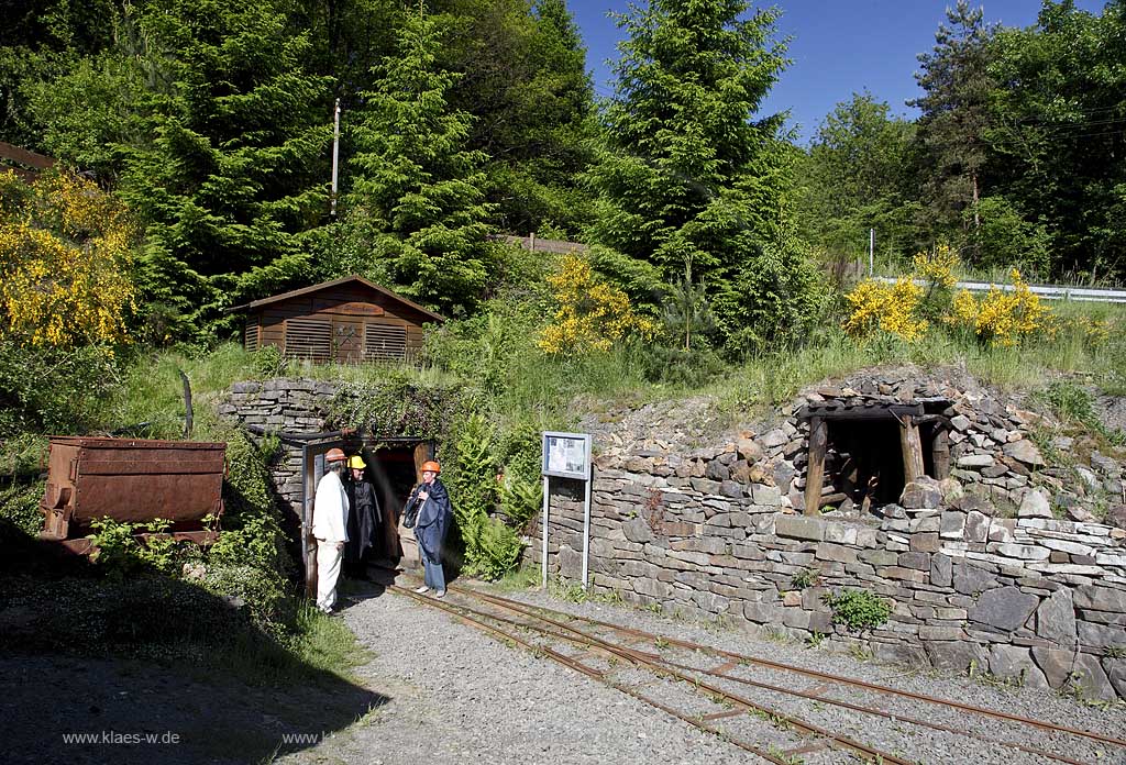 Windeck Oettershagen, Eingang zum Besucherbergwerk Grube Silberhardt; entry to the public mine Grube Silberhardt