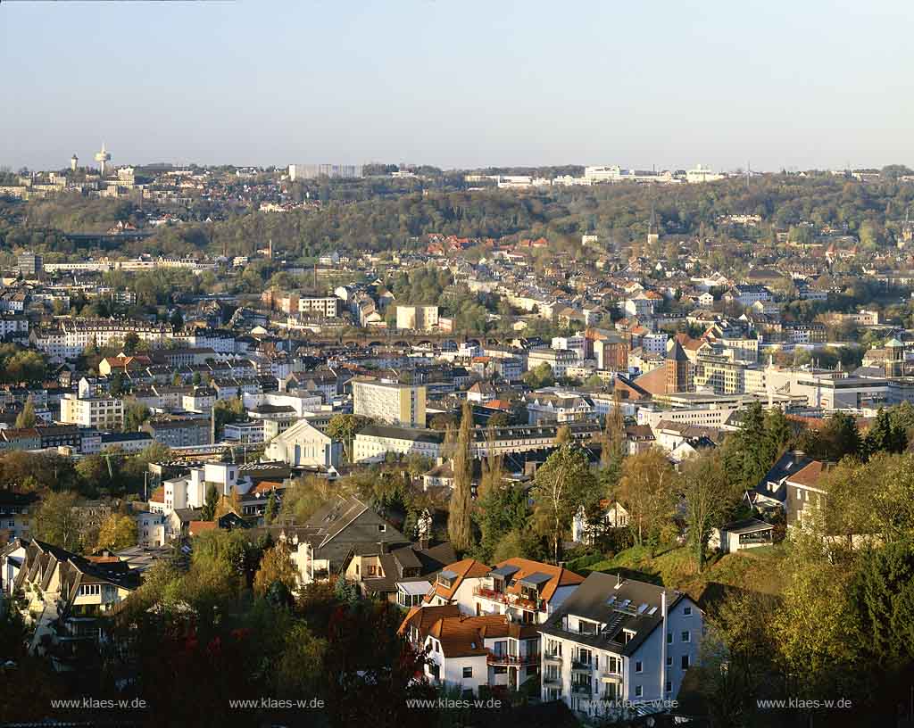 Barmen, Wuppertal, Regierungsbezirk Dsseldorf, Duesseldorf, Blick auf die Stadt, Panoramblick, Stadtpanorama