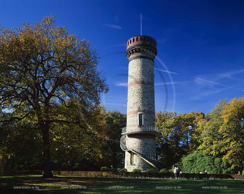 Barmen, Wuppertal, Regierungsbezirk Dsseldorf, Duesseldorf, Blick auf Toelleturm, Aussichtsturm in Herbststimmung