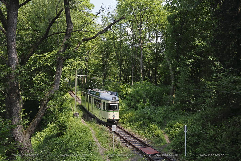Wuppertal Cronenberg, Museumsstrassenbahn; Wuppertal Cronenberg, cable car Museumsstrassenbahn.