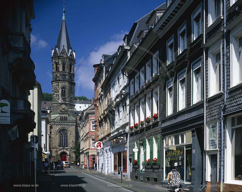 Elberfeld, Wuppertal, Regierungsbezirk Dsseldorf, Duesseldorf, Blick auf Sophienkirche im Luisenviertel