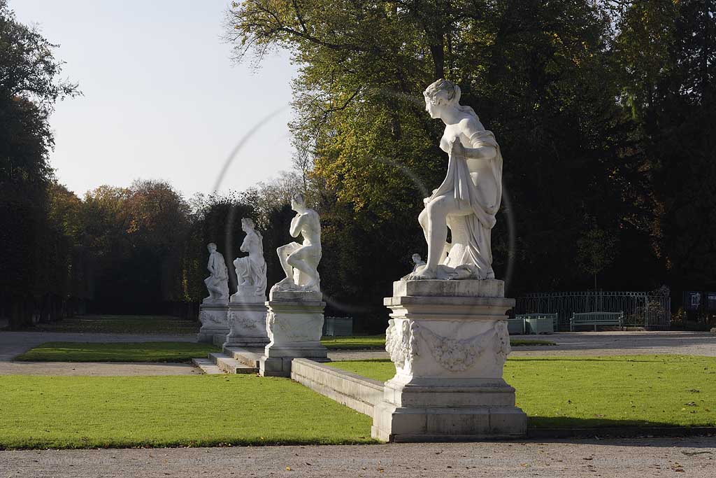 Dsseldorf, Benrath, Schloss Benrath, Statue, Rokkoko, Park, 