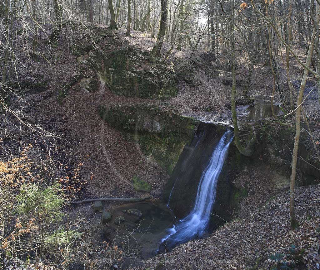 Trier Pallien, der Sirzenicher Wasserfall und Bach; Waterfall Sirzenich with beck