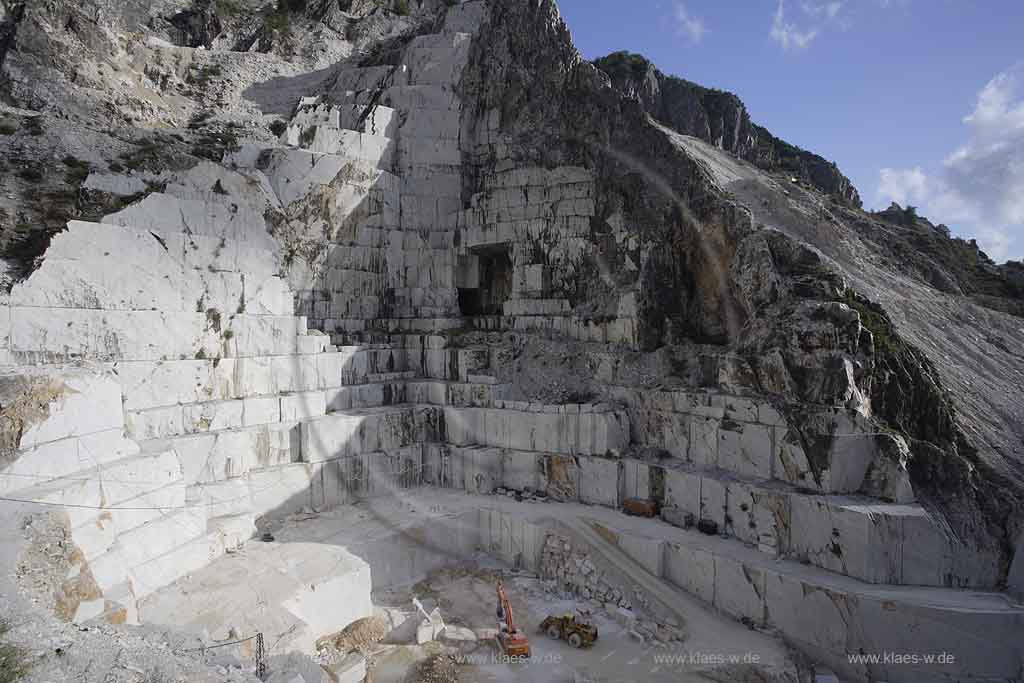 Carrara, Blick auf Marmorbrueche, Marmorbrche, Toskana, Tuscany