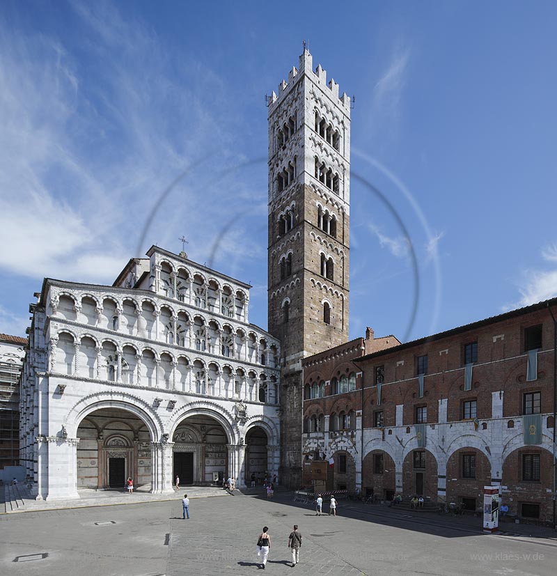 Lucca, Blick auf Dom San Martino, Kathedrale San Martino; Lucca, view to the cathedral San Martino.