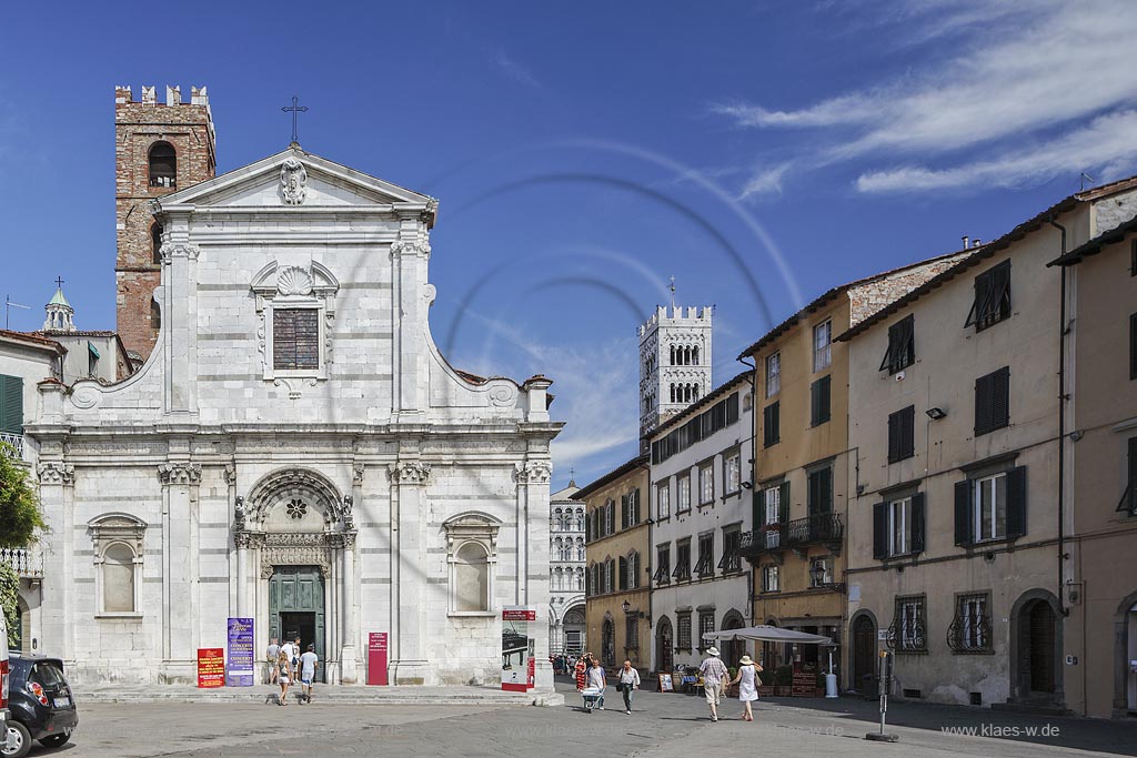 Lucca, chiesa San Giovanni e Reparata mit Dom San Martino; Lucca, chiesa San Giovanni e Reparata and the cathedral San Martino.