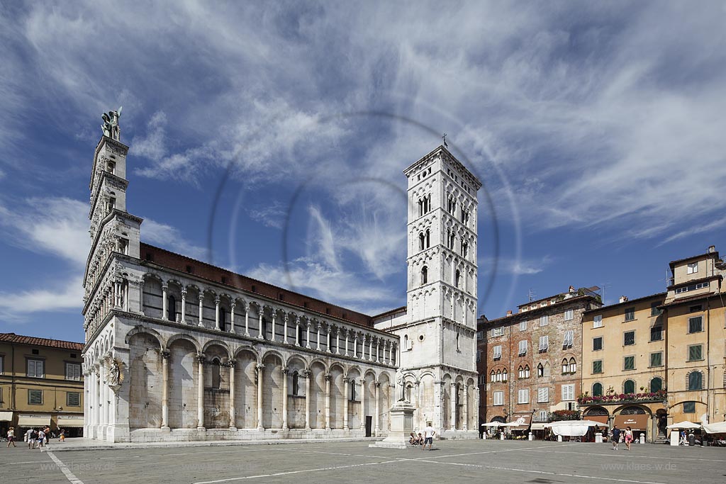 Lucca, San Michele in Foro, St. Michael auf dem Forum, bedeutende Kirche; Lucca, church San Michele in Foro.