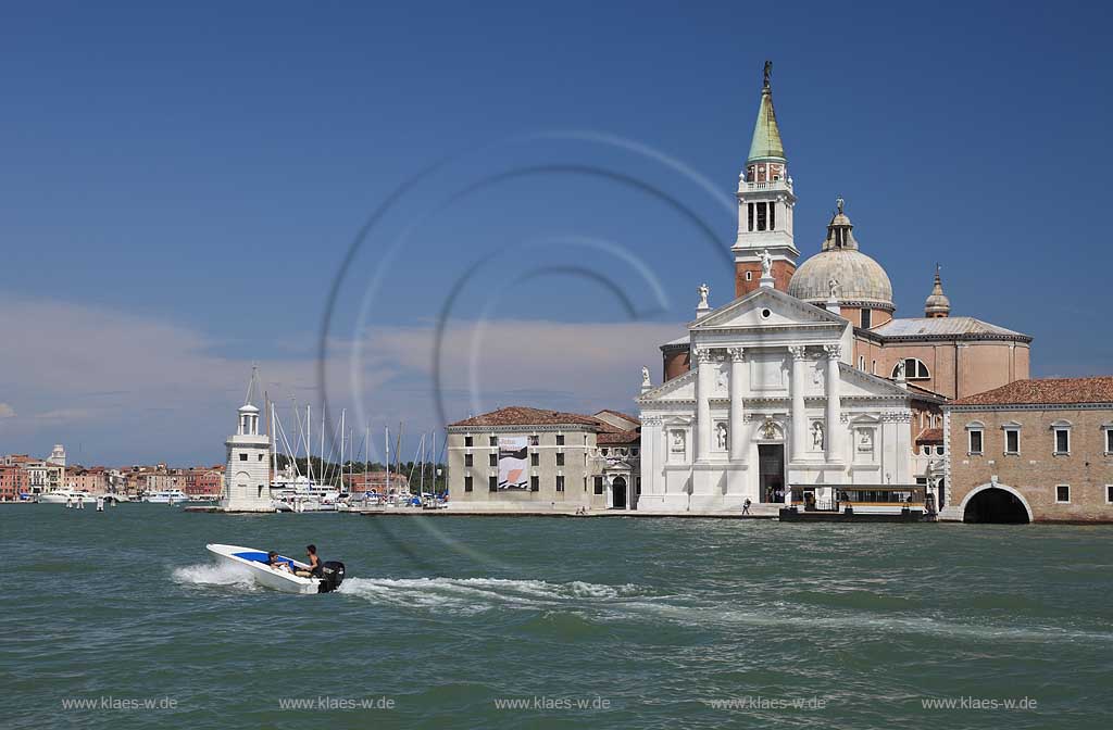 Venedig Blick ueber den Kanal di San Marco zur Isola Santa Giorgio Maggiore; Venice view over canale di San Marco to Isola Dan Giorgio Maggiore 