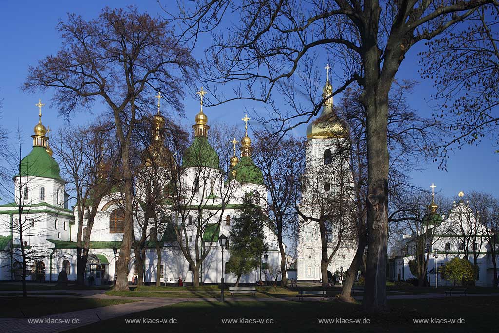 . The green and white St. Sophia church often called St. Sophia's cathedral.