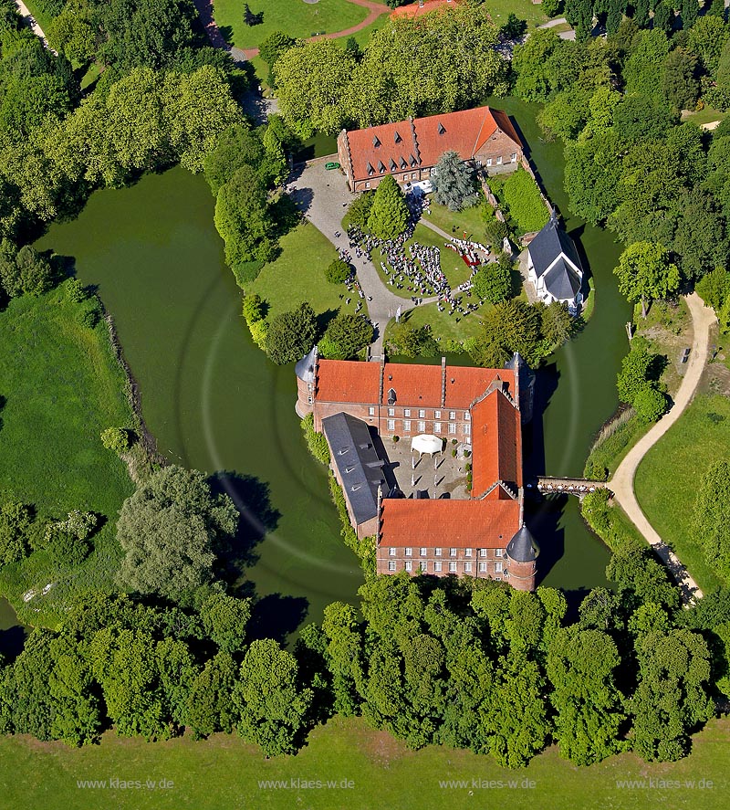 Schlosspark Herten, Wasserschloss Herten, Barockpark, Herten, Ruhrgebiet, Nordrhein-Westfalen, Germany, Europa