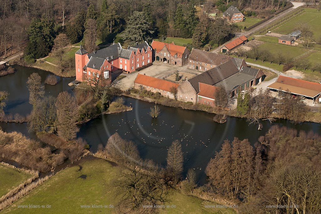 Wasserschloss, Herrensitz, Neukirchen-Vluyn - Schloss Bloemersheim ,  Neukirchen-Vluyn, Niederrhein, Nordrhein-Westfalen, Germany, Europa