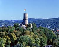 Bad Godesberg, Bonn, Regierungsbezirk Kln, Mittelrhein, Blick auf Burg, Burgruine Godesberg und Landschaft