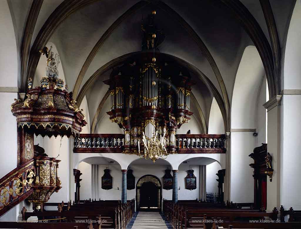 Vreden, Zwillbrock, Kreis Borken, Mnster, Muenster, Mnsterland, Muensterland, Blick in Barocke Kirche