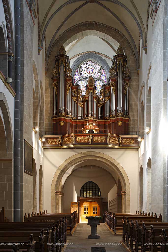 Essen Werden, ehemalige Abteikirche Sankt Ludgerus, Orgel; Ancient abbey church St. Ludgerus with organ