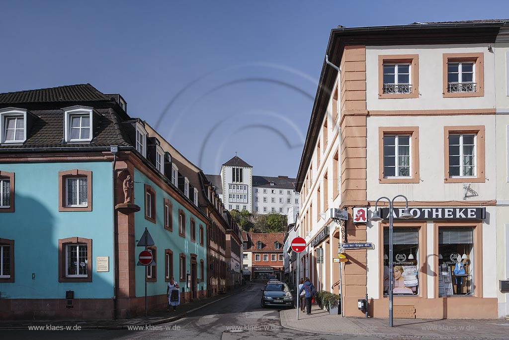 Blieskastel, Blick in die barocke Altstadt; Blieskastel, view to the baroque old town.