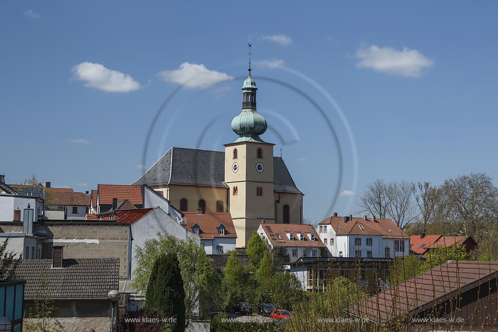 Illingen Blick St. Stephan Kirche mit Zwiebelkirche; Illingen view to St. Stephan church with onion dome