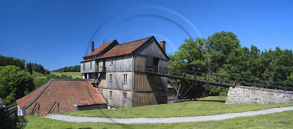 Balve Wocklum,die Luisenhuette in Balve-Wocklum ist die aelteste bekannte Holzkohlenhochofenanlage Deutschlands mit vollstaendig erhaltener Inneneinrichtung; charcoal furnance factory    