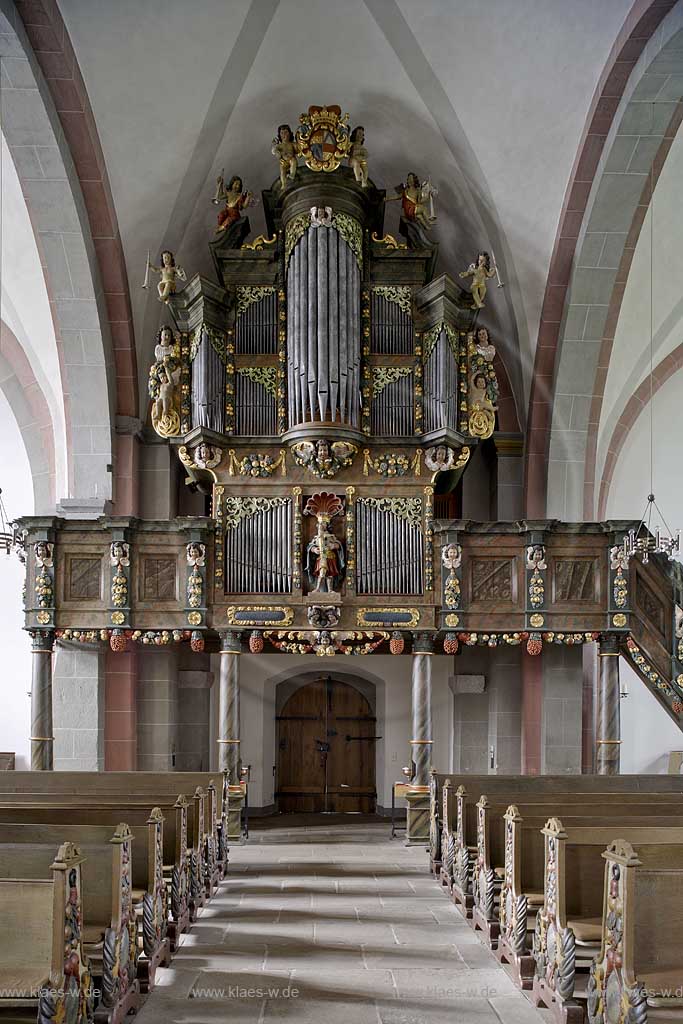 Marsberg, Obermarsberg, Hochsauerlandkreis, Blick in Stiftskirche St. Peter und Paul, Sauerland
