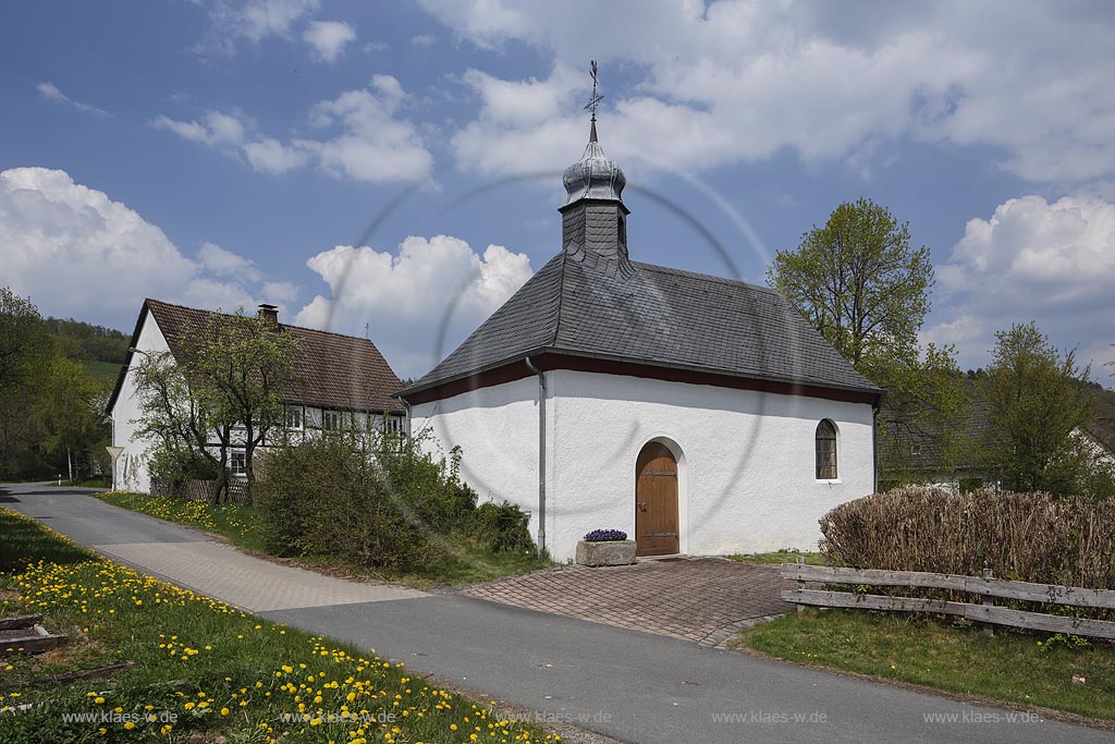 Meschede Visbeck, Kapelle zu Visbeck; Meschede-Visbeck, chapel Kapelle zu Visbeck.