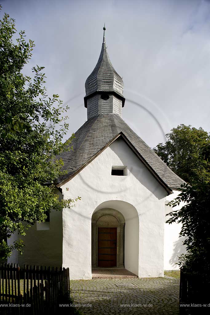 Moehnesee, Mhnesee, Delecke, Kreis Soest, Blick auf Drueggelter, Drggelter Kapelle, Aussenansicht, Sauerland