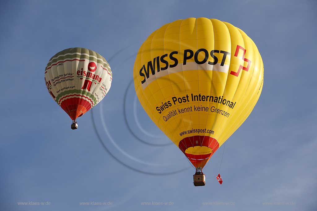 Warstein, Kreis Soest, Warsteiner Internationale Montgolfiade, Swiss Post, Eismann Ballon, Sauerland