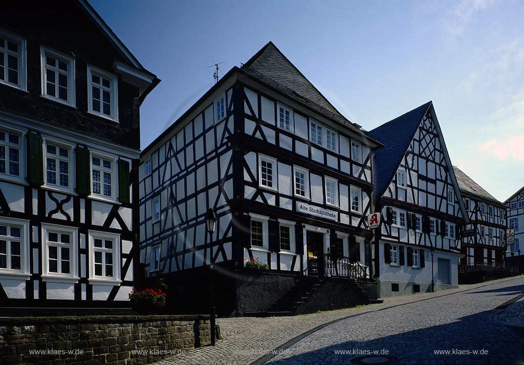 Freudenburg, Kreis Siegen-Wittgenstein, Siegerland, Blick auf altes Rathaus