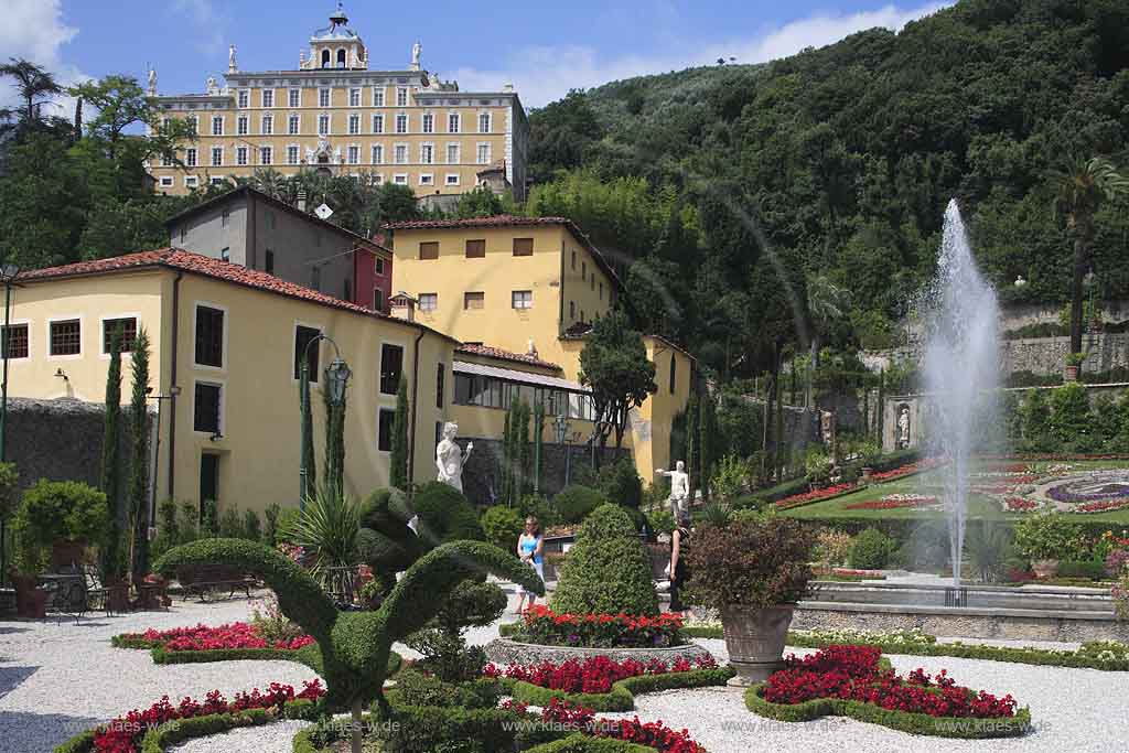 Collodi, Blick auf Barockgarten, Toskana, Tuscany 