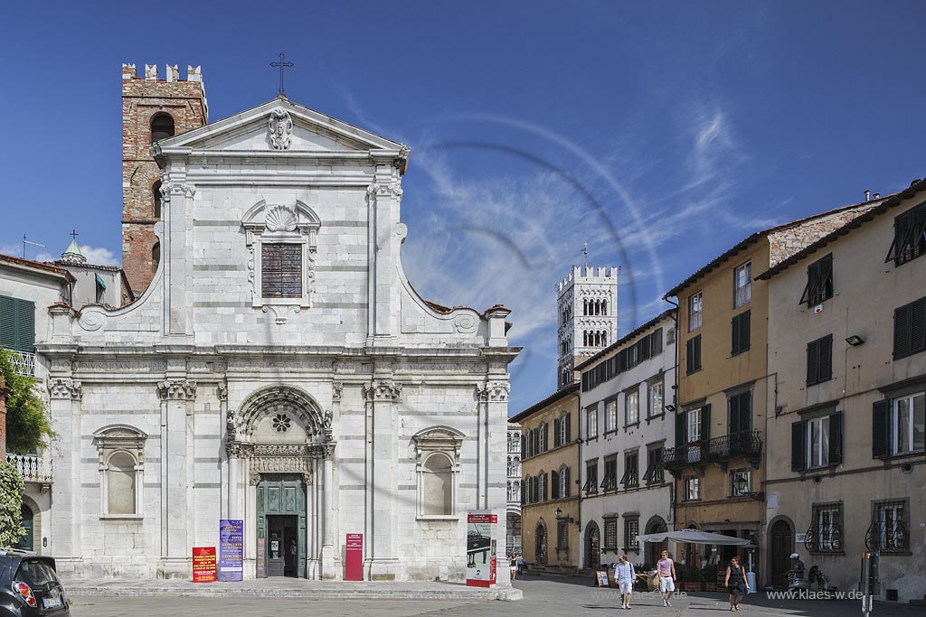 Lucca, chiesa San Giovanni e Reparata mit Dom San Martino; Lucca, chiesa San Giovanni e Reparata and the cathedral San Martino.