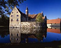 Lüdinghausen, Luedinghausen, Kreis Coesfeld, Münster, Muenster, Münsterland, Muensterland, Blick auf Wasserburg, Burg Vischering