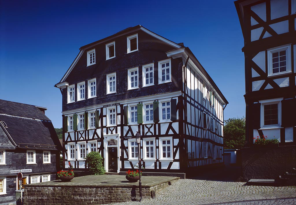 Freudenburg, Kreis Siegen-Wittgenstein, Siegerland, Blick auf altes Rathaus